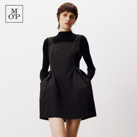 Marc O'Polo/MOP秋季新款吊带短款小黑裙连衣裙女士