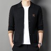 春秋季男士长袖针织衫青年休闲潮流字母刺绣男装上衣外套 商品缩略图0
