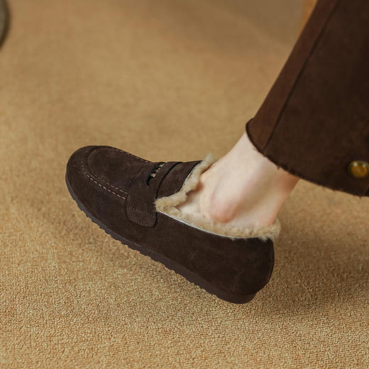 舒适保暖，圆头平底毛里单鞋PS2153 商品图5