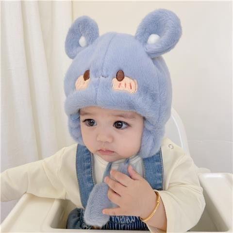 婴儿帽子秋冬款男宝宝女可爱超萌加厚保暖毛绒防风网红护耳儿童 商品图2