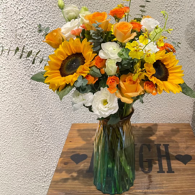 瓶插花---橙色系