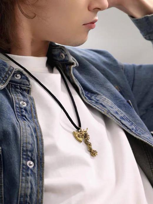 【欣欣向龙】2楼周生生文化祝福传奇斧头神龙黄金项链生肖龙足金颈链男91492 商品图1