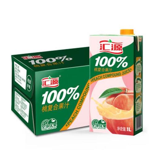 汇源100℅桃汁 1L*12盒（后返2元） 商品图0