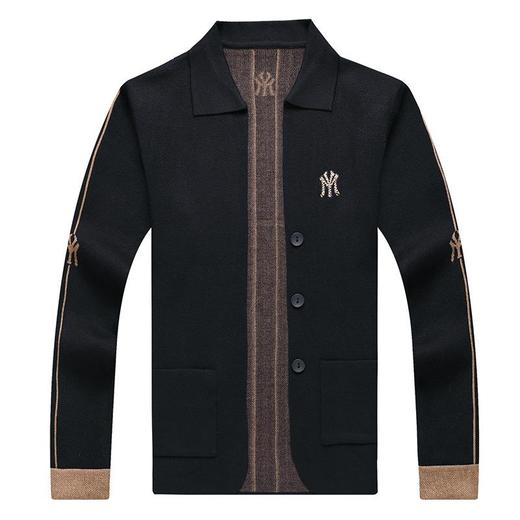 春秋季男士长袖针织衫青年休闲潮流字母刺绣男装上衣外套 商品图4