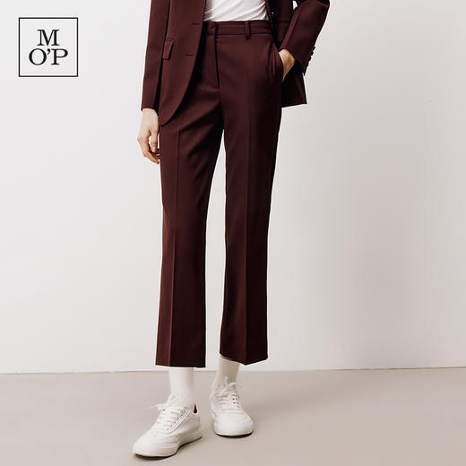 Marc O'Polo/MOP【商场同款】秋季新款绵羊毛西装裤宽松休闲裤女 商品图0