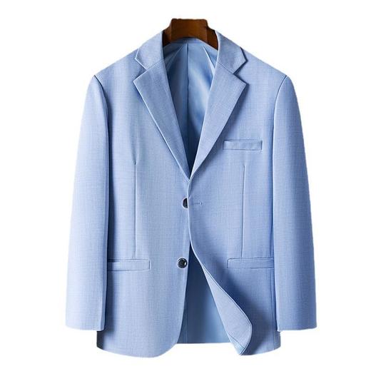 春秋季男士翻领休闲西服中年亚麻纯色宽松爸爸装商务西装 商品图4