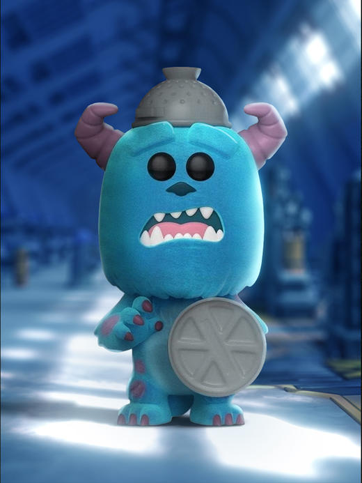 Funko POP Disney Monsters Inc 20th Sulley with Lid(FL)动画 迪士尼怪兽公司20周年毛怪苏利文与盖子植绒限定款手办 58754 商品图1