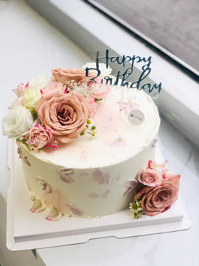 鲜花刮花蛋糕
