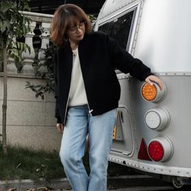 菜菜家小骆驼绒棒球服外套|100%小骆驼绒，轻盈又保暖，万能百搭外套