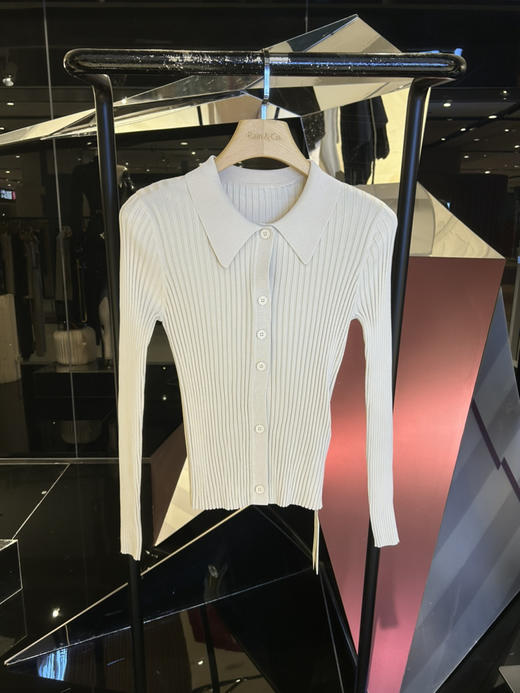 修身衬衫领小衫 商品图0