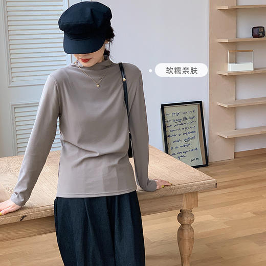 秋季上新 气质专款 重磅糯叽叽打底衫 膨体绒工艺 经典百搭打底衫 商品图2