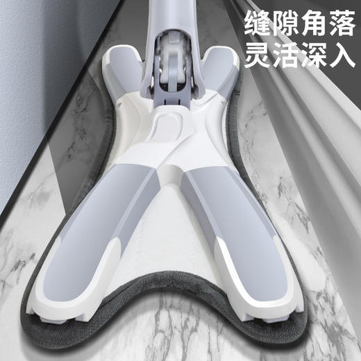 「干湿两用！升级仿手拧」一拖净懒人拖把 免洗懒人平板拖把 干湿两用不留水渍 360度旋转清洁 仿人工手拧脱水清洁工具 商品图7