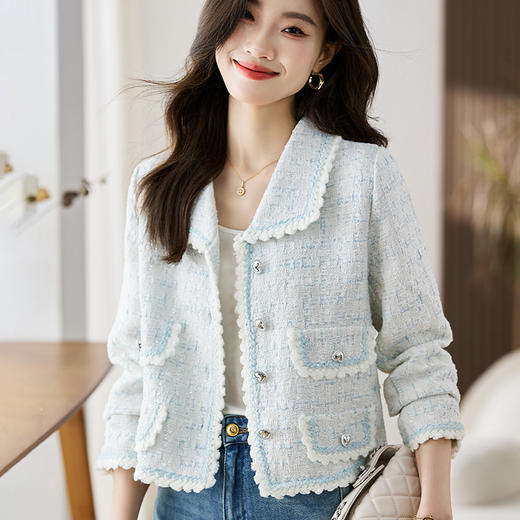 秋冬【法式设计感小香风外套】氛围感洋气百搭 显瘦短款小外套 商品图2