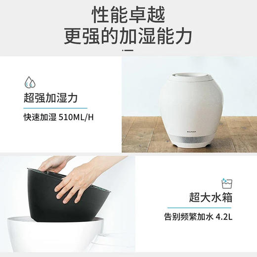 25款加湿器对比测评，测评优品-巴慕达 蒸发式 无雾加湿器 加湿量大 加湿效果好 24小时定时 顶部注水 智能操作 商品图3