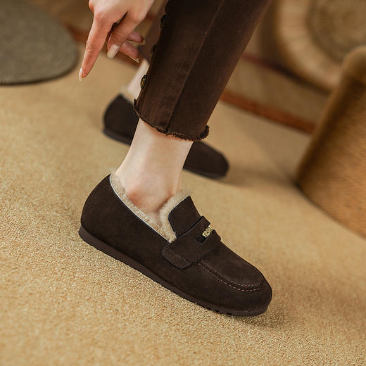 舒适保暖，圆头平底毛里单鞋PS2153 商品图6