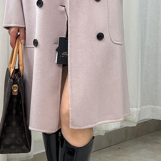 奢姿2024年冬装新款大码女装双排扣气质翻驳领外套胖妹妹时尚外套6534123002-1 商品图3