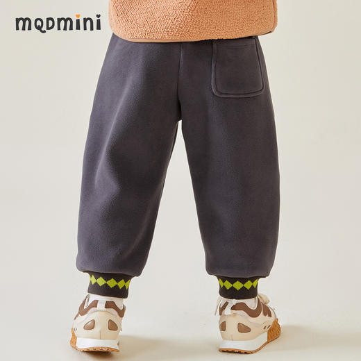【双面奥利绒】【80-130【MQDmini】】男童冬季加绒裤子保暖卫裤 商品图2