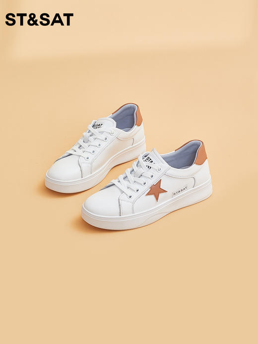 星期六经典百搭星星运动小白鞋SS33112013 商品图2
