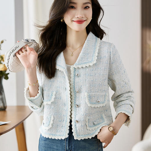 秋冬【法式设计感小香风外套】氛围感洋气百搭 显瘦短款小外套 商品图4