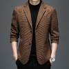 春秋季男士外套修身纯色西服中年商务休闲西装 商品缩略图2