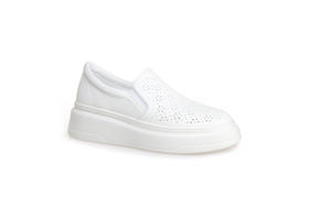 豪麟名鞋奥莱迪嘉女鞋时尚休闲鞋牛皮革DJHJA41WX003白色  原价1660元