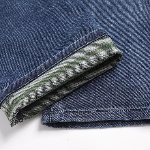 牛仔裤男士秋冬季新款加厚虎头刺绣潮流简约百搭弹力直筒休闲长裤 商品图2