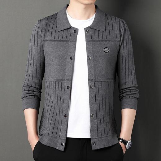 春秋季男士长袖针织开衫中青年潮流休闲外穿毛衫外套上衣 商品图1