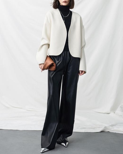 【M1】臣禾 【蛋白皮裤】环保皮佰搭显瘦休闲裤9234060190【金猪甄选】 商品图9