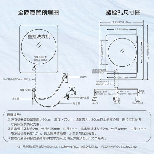 美的 MG30MINI 壁挂洗衣机 3KG迷你滚筒洗衣机全自动  智能家电内衣婴儿洗衣机 商品图6