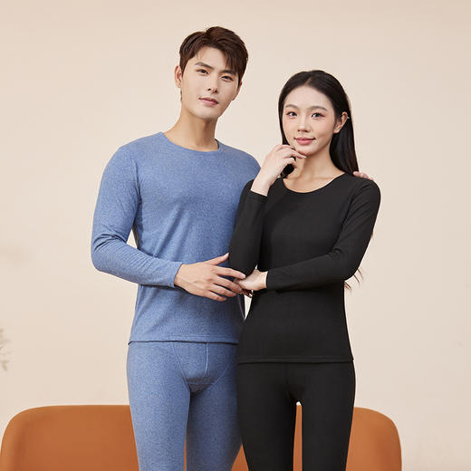 【UP商城专属 99任选两套  】建议拍大一码 佐卷羊毛蚕丝保暖套装 新款秋冬AB面秋衣打底衣 全包边内里抓绒 蚕丝+羊绒复合绒循环发热 贴身舒适款，亲肤透气自由弹力 商品图6
