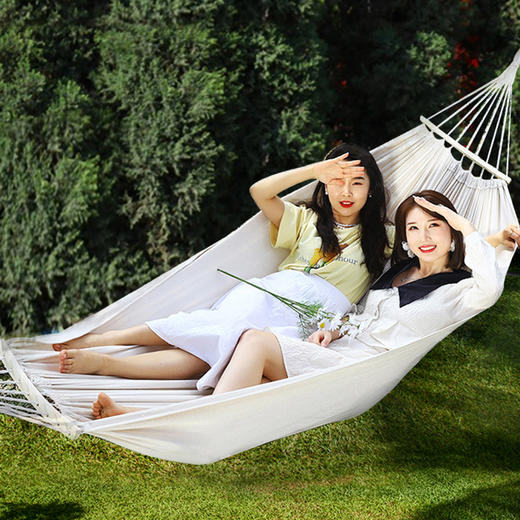 百货世界-飞图乐INS风网红帆布吊床（带木棍） 双人DC0302（象印专柜） 商品图5
