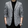 春秋季男士外套修身纯色西服中年商务休闲西装 商品缩略图0