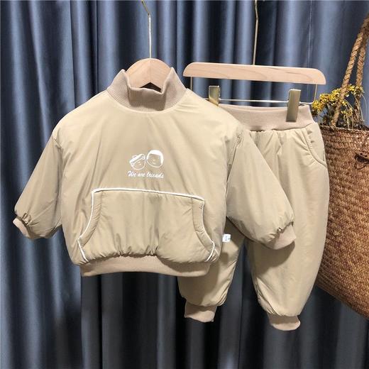 【保暖四件套】男童秋冬季套装 2023新款外穿 洋气宝宝加绒加厚保暖两件套 rtbn17 商品图2