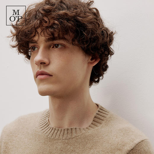 Marc O'Polo/MOP冬新款螺纹圆领康赛妮羊绒针织衫男 商品图4