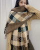 美拉德围巾女2023新款秋冬季韩版百搭格子披肩两用保暖高级感围脖PS20832 商品缩略图2