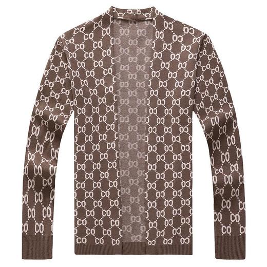 春秋季男士长袖针织衫青年潮流字母提花男装外套上衣服潮 商品图4