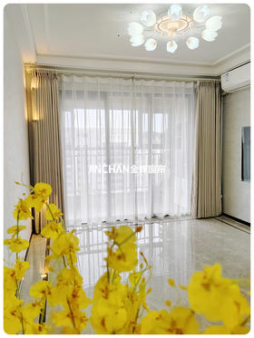 客厅改造❗奶油色窗帘才是真的好看