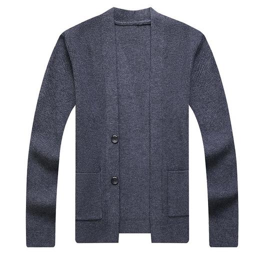 春秋季男士长袖针织开衫中青年潮流休闲外穿毛衫外套上衣 商品图4