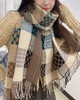 美拉德围巾女2023新款秋冬季韩版百搭格子披肩两用保暖高级感围脖PS20832 商品缩略图1