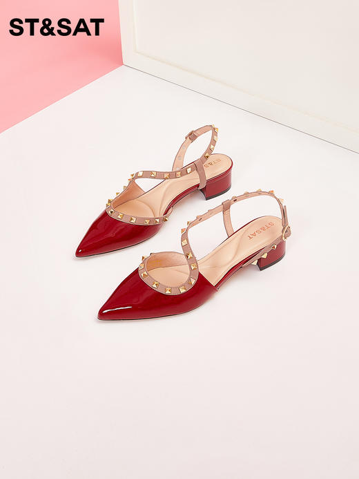 星期六气质铆钉时尚尖头凉鞋SS33114391 商品图3