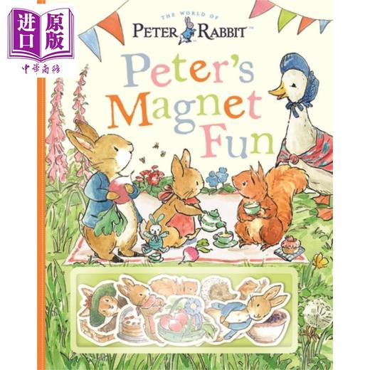 【中商原版】Peter Rabbit Peters Magnet Fun 彼得兔的磁铁书 纸板书 英文原版进口图书 儿童绘本纸板书 亲子互动故事图画书 商品图0