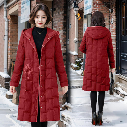 冬装新款，时尚潮流简约气质优雅连帽羽绒服HRYZ9569 商品图2