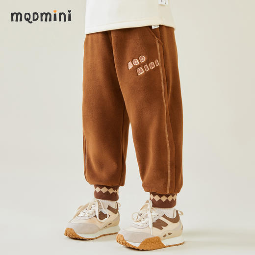 【双面奥利绒】【80-130【MQDmini】】男童冬季加绒裤子保暖卫裤 商品图7