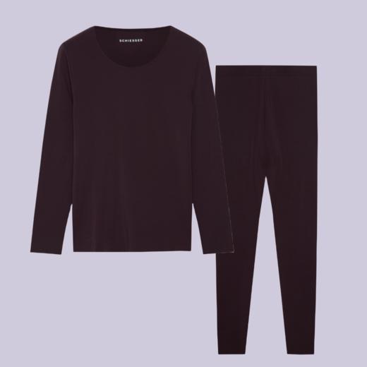 【阿米诺舒肤】SCHIESSER德国舒雅女士62.1%莫代尔粘纤28.6%腈纶+9.3%氨纶290g保暖衣套装尺码S-XXL 60/19289W 商品图7