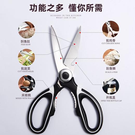 「9.9元包邮拼手速！商超同款」 颜值实用厨房居家日用黑白色熊猫剪 剪刀不锈钢鸡骨剪多功能多用剪骨剪用品 商品图6