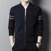 长袖针织开衫男士秋冬季新款韩版潮流休闲百搭立领拉链外套上衣男 商品缩略图2