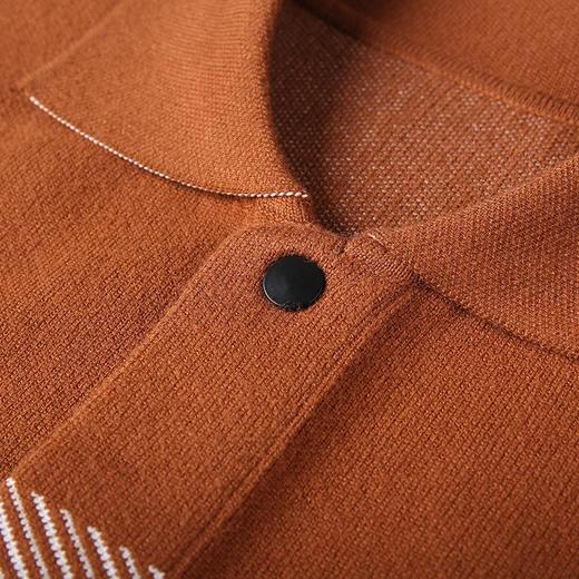 春秋季长袖男士针织开衫中青年潮流休闲男装格子外套 商品图3