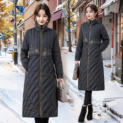 冬装新款，时尚潮流简约气质优雅连帽羽绒服HRYZ9568 商品图0