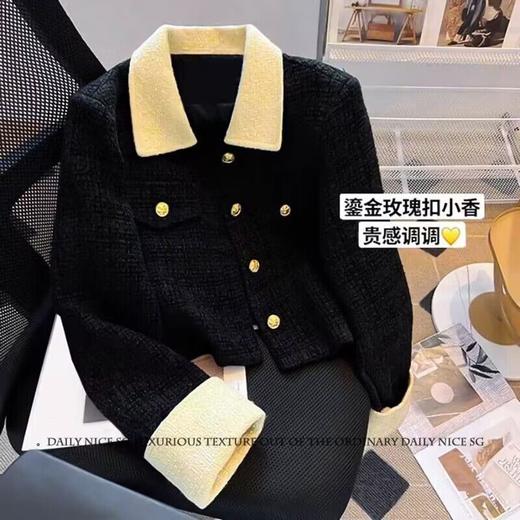 秋冬【咖色法式名媛小香风外套】夹棉气质氛围感 百搭小个子 商品图2