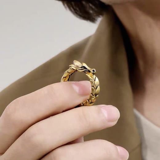 【欣欣向龙】2楼新品周生生文化祝福传奇金龙生肖龙戒指黄金足金男款91029 商品图2